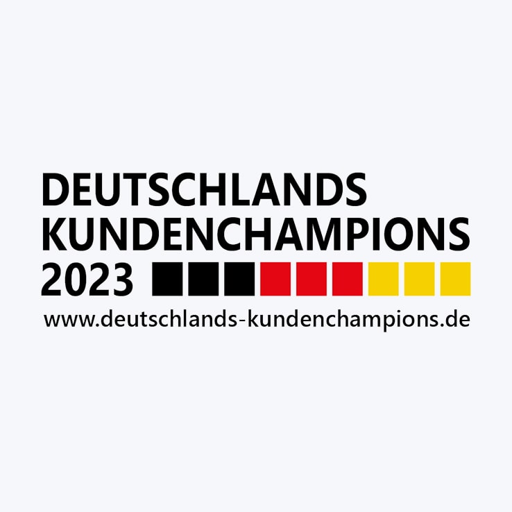 Wir sind "Deutschlands Kundenchampions 2023"
